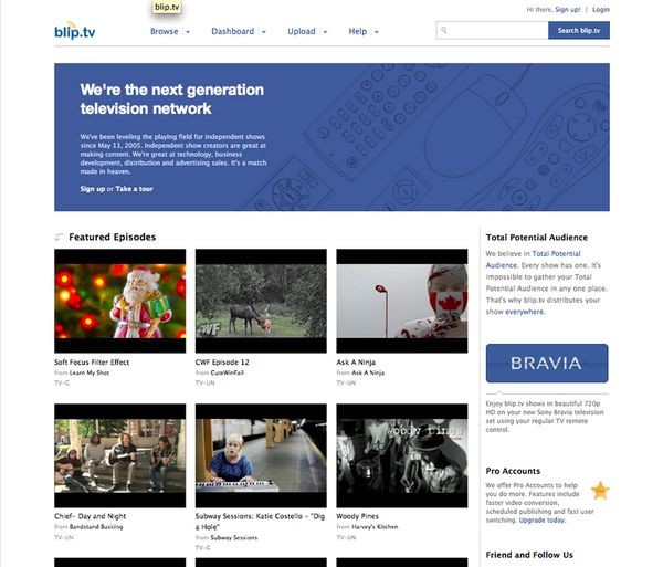 وبسایت تلویزیونی Blip.tv