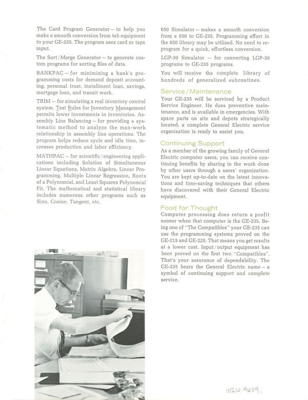 کتابچۀ کامپیوتر GE 235 6
